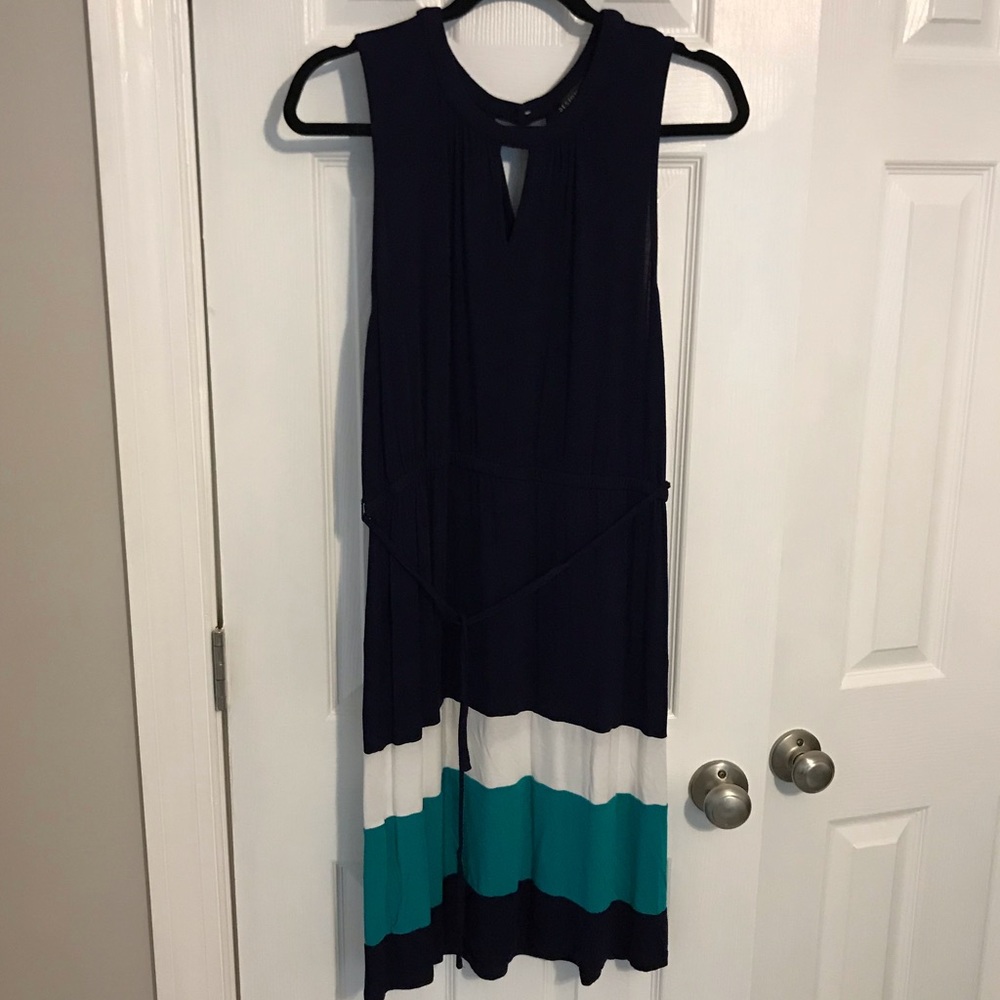 Sleeveless Navy Dress